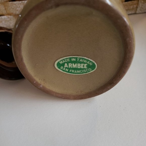 Armbee Taiwan Mini Stoneware Relish Condiment Jar w/ Lid 3  1/4" tall EUC - Picture 4 of 4